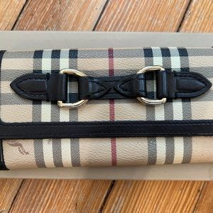 Vintage Burberry Black Check Nova Haymarket Molly Wallet